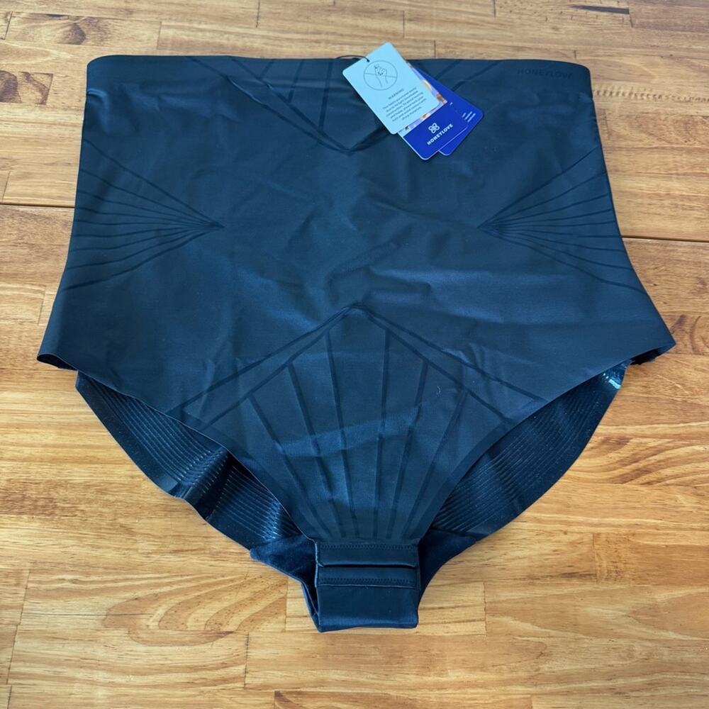 NWT Honeylove Sculpt Smoothing Black High Rise Tummy Control Shapewear Bottom 3X